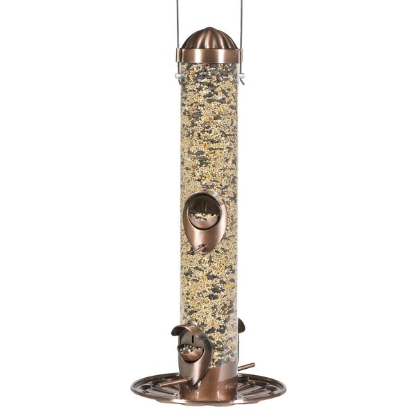 Perky-Pet Perky-Pet Wild Bird and Finch 1.5 lb Copper Bird Feeder 4 ports 385-2